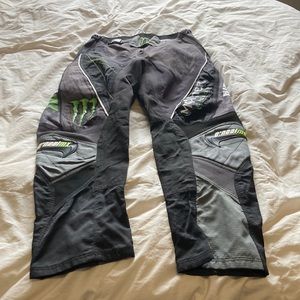 O’Neal/MX monster energy motocross riding pants.
